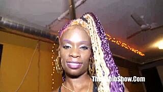 Chocolate fetish milf doll fingers wet ebony pussy seductively