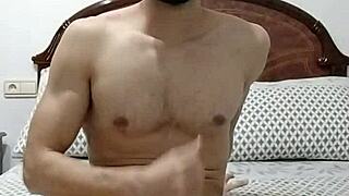 check out this hot guy jerking his big cock and showing ass 😏