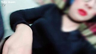 linda hot ladyboy anal penetrated in solo masturbation