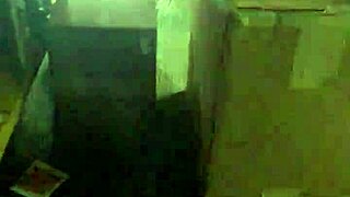 mexican dude strokes throbbing cock at work