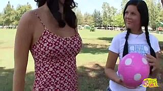 hey foreign student tour turns into hot brunette pussy lick