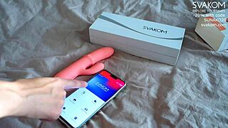 hey i let this stranger online fuck me hard with svakom mora neo toy