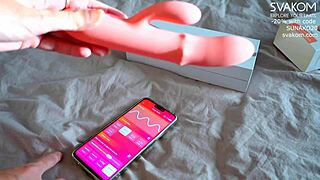 hey i let this stranger online fuck me hard with svakom mora neo toy