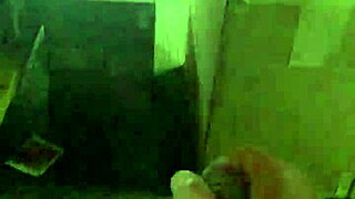 mexican dude strokes throbbing cock at work