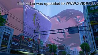 Tall Giantess Expands To Huge Proportions