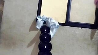 sexy latina shakes hips to milk cock with ass + big dildo anal 😈🍑💦