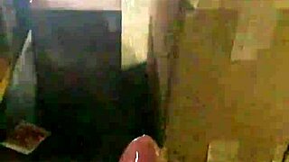 mexican dude strokes throbbing cock at work