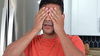 horny shy petite babe hides for deepthroat creampie sex pounding