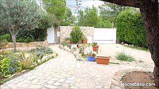 liz rainbow's puffy tits bounce in rough outdoor doggystyle