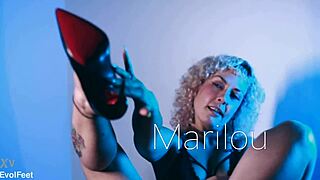 Ready to worship Marilou's feet with queen's hot masturbation?