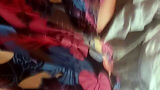 Lift her dress shove cock deep in wet latina pussy homemade