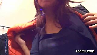 Adorable Czech teen teased then POV pounded in supermarket