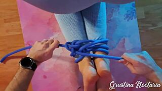 you like my ponytail swinging while i fuck your tied-up mouth upside down?