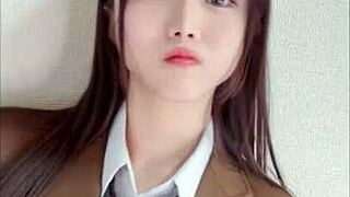 g-cup japanese beauty takes massive creampie in uniform