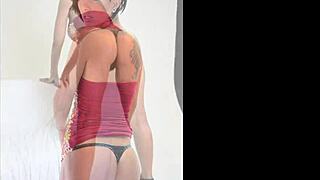 Wow! Busty Tranny Jessica's Monster Cock Explodes!