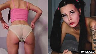Submissive College Babe Endures Rough Doggystyle Creampie Domination