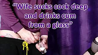 i'm rough face fucking slapping my wife she drinks all cum