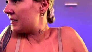 Gym Heat Exposes Big Tits Dripping Wet Pussy!