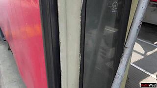 yo, bus conductor ditches job to bend over and fuck cute stranger's ass on public ride