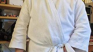 Dirty old man Chris strips nude for homemade European reveal