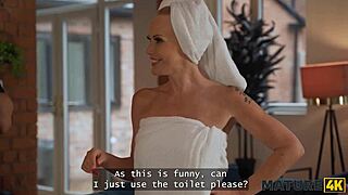 Mature4K horny milf neighbor fucks robber wildly and deepthroats cock!