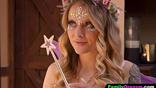 Naughty Blonde Teen Licks Pussy In Lingerie Roleplay