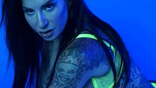 Joanna Angel, slip off that neon lingerie?