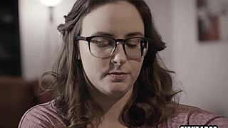 bbw brunette joins threesome for intense double penetration therapy session