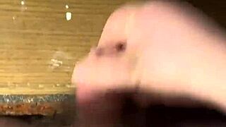 Solobdsmman reveals small pierced cock in solo display