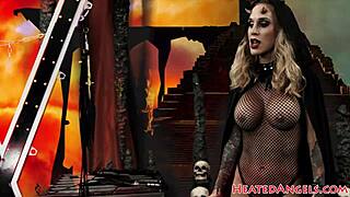 devilish punk babe's pierced cunt gets roughly drilled