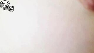 petite teen fingers shaved pussy closeup in fishnets to orgasm