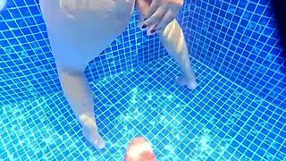 Latina milf big ass takes stranger's hard cock poolside publicly