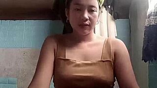 that cute asian girl next door teases her petite body in see through lingerie so invitingly