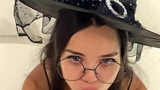 i always said debora prado's magic on my cock is pure witchcraft, especially in her witch costume deepthroating it