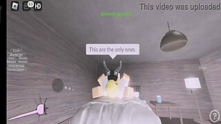 Blonde milf with big tits fucked by monster cock on roblox