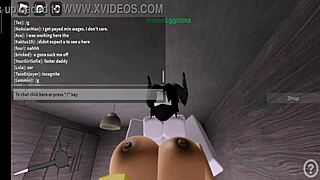 Blonde milf with big tits fucked by monster cock on roblox
