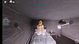 Blonde milf with big tits fucked by monster cock on roblox