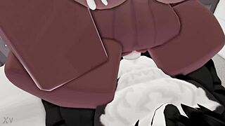 he bends the hot furry roblox girl over for deep doggystyle creampie pounding