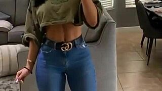 Big ass instagram chicks cram leggings!