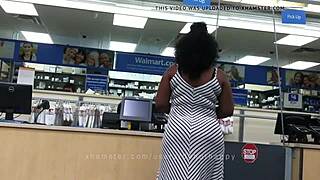 Stacked ebony beauty flaunts basketball booty candidly