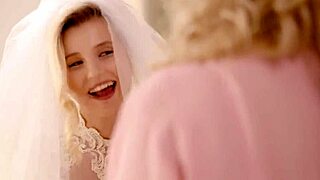 gorgeous 18+ bride carolina sweets indulges in hot lesbian play with mature julia ann 👅💋