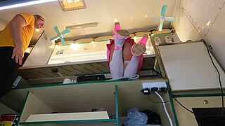 spy on hot 18+ euro teen's upskirt pussy at work hidden cam.