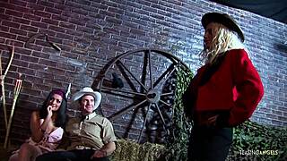 curly blonde milf devours thick cock as friends dive into wild group action