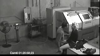 Hot blonde caught fingering pussy while man watches her