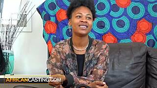 Ebony bikini model seduced and fucked intensely by white producer on camera