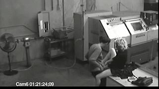 Hot blonde caught fingering pussy while man watches her