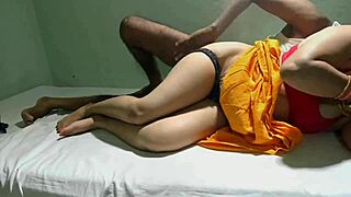 indian tuition teacher enjoys passionate bedroom spooning with student