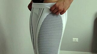 Sexy Brazilian latina wife shakes big tits in homemade gym dance