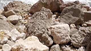 brunette girlfriend and friend fuck passionately on public spanish beach outdoor vaginal pounding