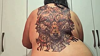 Chubby babe gulps down all that creamy milk